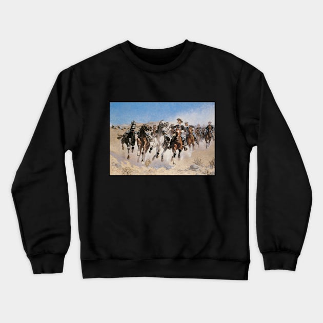 Dismounted by Frederic Remington Crewneck Sweatshirt by MasterpieceCafe